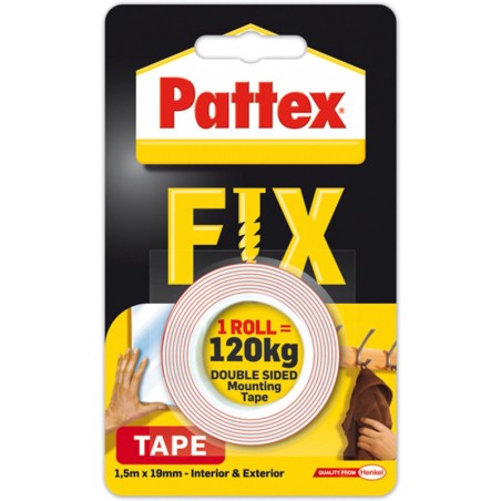 Taśma Dwustronna Pattex Fix 19Mm/1.5M 120Kg