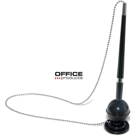 Długopis Na Łańcuszku Office Products Stojący (Wkład Niebieski) Czarny