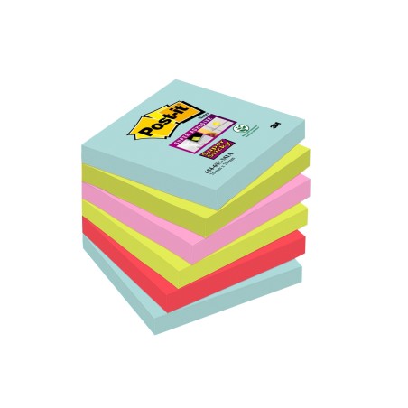 Bloczki 3M Post-It Z-Notes 76X76Mm Miami/Cosmic 6X90K Super Sticky 70005291649