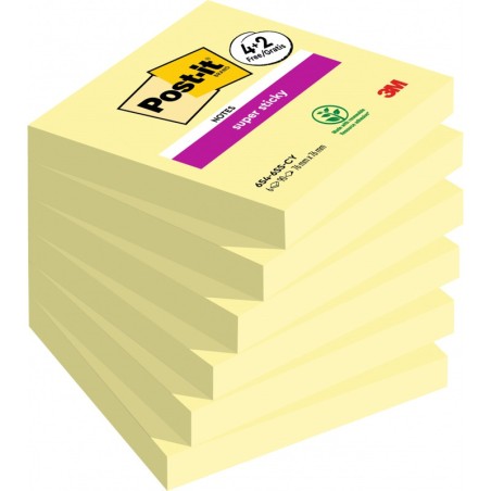 Karteczki Post-It 76X76Mm (654-P6Sscy) Żółte (6X90)