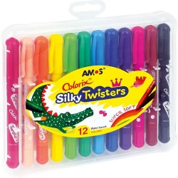 Kredki Wykręcane Amos Silky Twisters 12 Kolorów