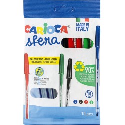 Długopisy Carioca Sfera 10 Kolorów