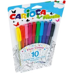 Długopisy Carioca Fiorella 10 Kolorów
