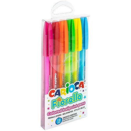 Długopisy Carioca Fiorella 6 Kolorów