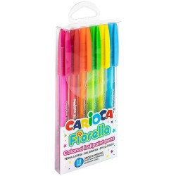 Długopisy Carioca Fiorella 6 Kolorów