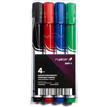 Markery Permanentne Rystor Rmp-1 4 Kolory
