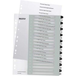 Przekładki Pp Leitz Wow A4 Maxi A4 1-20 (Do Nadruku) Biało-Czarne