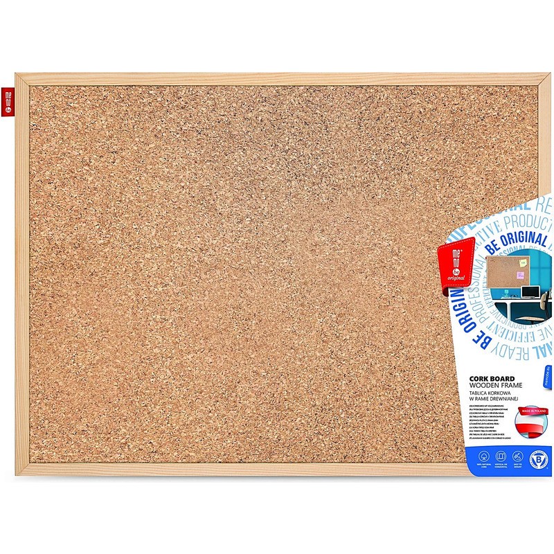 Tablica Korkowa Memobe 120X90Cm Rama Drewniana