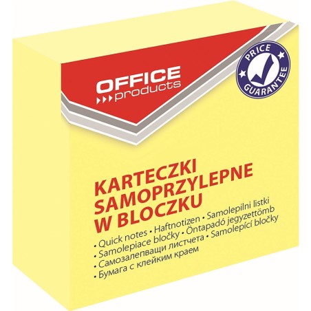 Karteczki Office Products 50X50Mm Pastel Jasnożółte (400)
