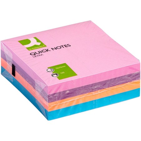 Karteczki Q-Connet 76X76Mm Pastel 4 Kolory (4X80)