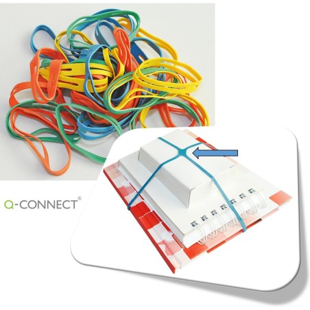 Gumki Krzyżowe Q-Connect 0.1Kg Śr.5Cm Mix Kolorów