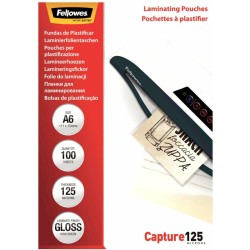 Folia Laminacyjna Fellowes A6/125Μm Błyszczaca (100)