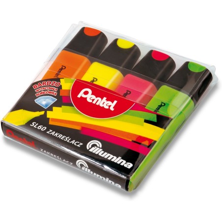 Zakreślacze Pentel Illumina Sl60 4 Kolory