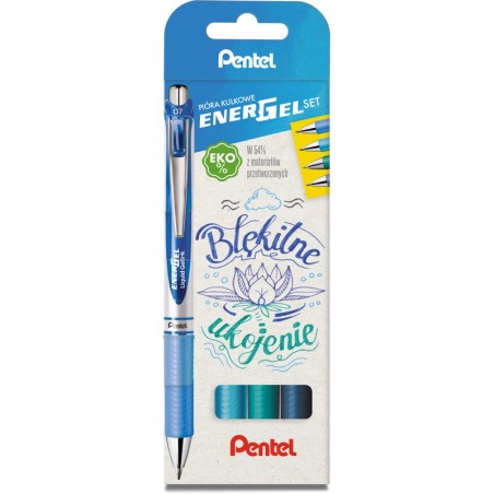 Pióra Kulkowe Pentel Energel Bl77 Błękitne Ukojenie (4)
