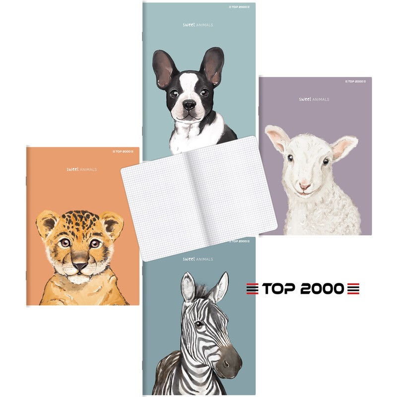 Zeszyt Do Słówek Top 2000 Sweet Animal A6/32K Kratka