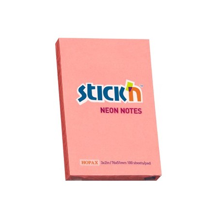 Karteczki Stick'n 51 X 76 Mm Neonowe Kolory (100)