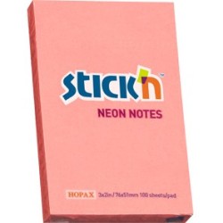 Karteczki Stick'n 51 X 76 Mm Neonowe Kolory (100)