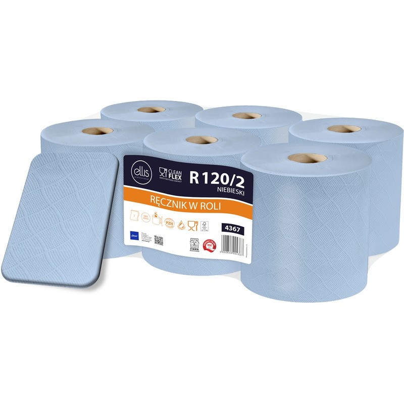 Ręcznik W Rolce Ellis 120M 2W Celuloza Niebieski (6)