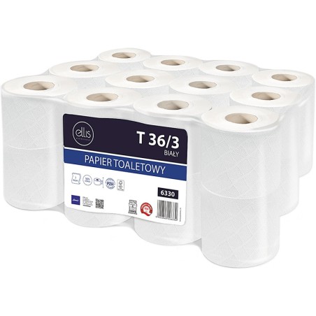 Papier Toaletowy Ellis 36M 3W Celuloza Biały (24)