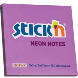Karteczki Stick'n 76 X 76 Mm Neonowe Kolory (100)