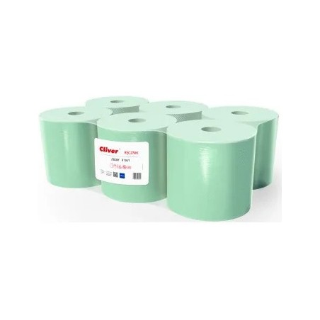 Ręcznik W Rolce Cliver 130M 1W Makulatura Zielone (6)