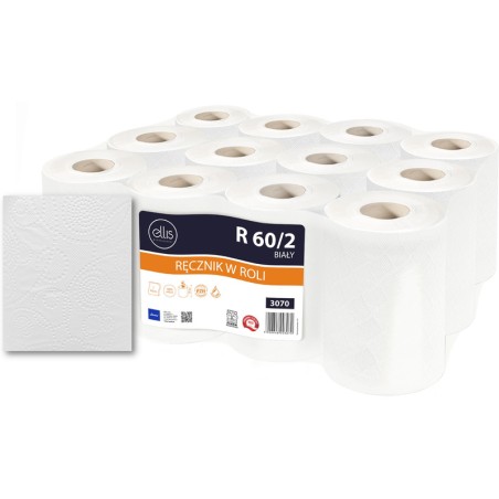 Ręcznik W Rolce Ellis 60M 2W Celuloza Białe (12)
