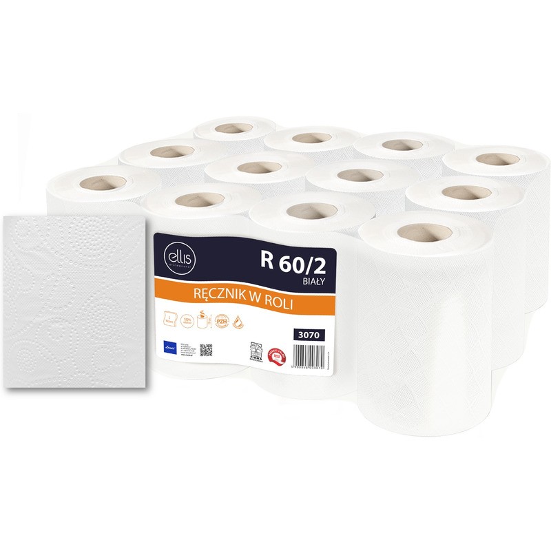 Ręcznik W Rolce Ellis 60M 2W Celuloza Białe (12)