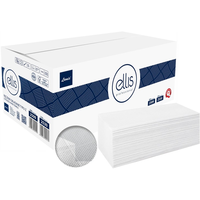 Ręczniki Składane Ellis Z-Fold 2W Celuloza Białe (15X200)
