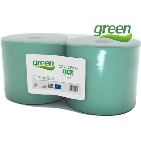 Czyściwo W Rolce Green 250M 1W Makulatura Zielone (2)