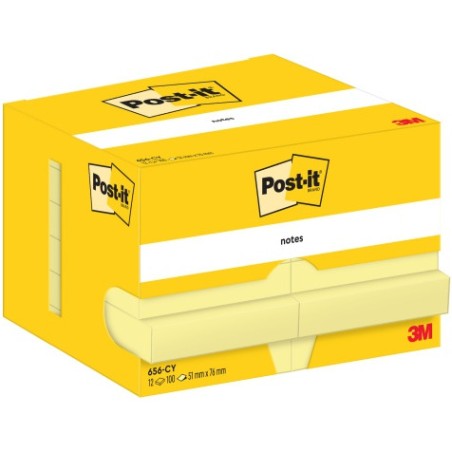 Karteczki Post-It 51X76Mm (656) Żółte (12X100)