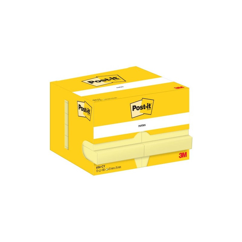 Karteczki Post-It 51X76Mm (656) Żółte (12X100)