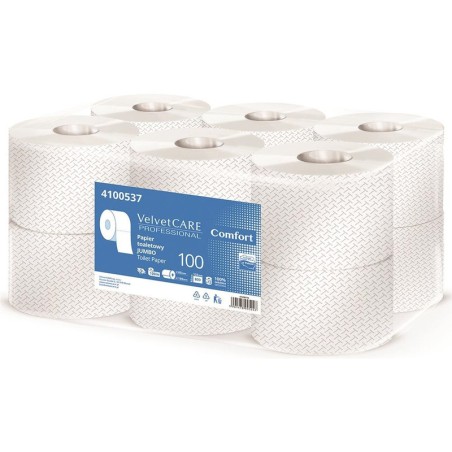 Papier Toaletowy Velvet Care Professional 100M 2W Celuloza Biały (12)