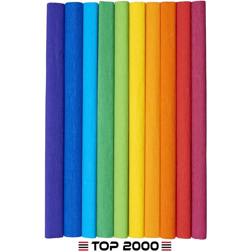Bibuła Marszczona Top 2000 Creatino 50X200Cm Mix Tęczowy (10)