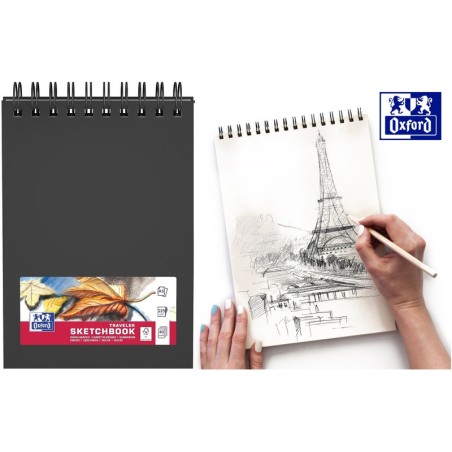 Szkicownik Oxford Sketchbook A5/40K Czarny