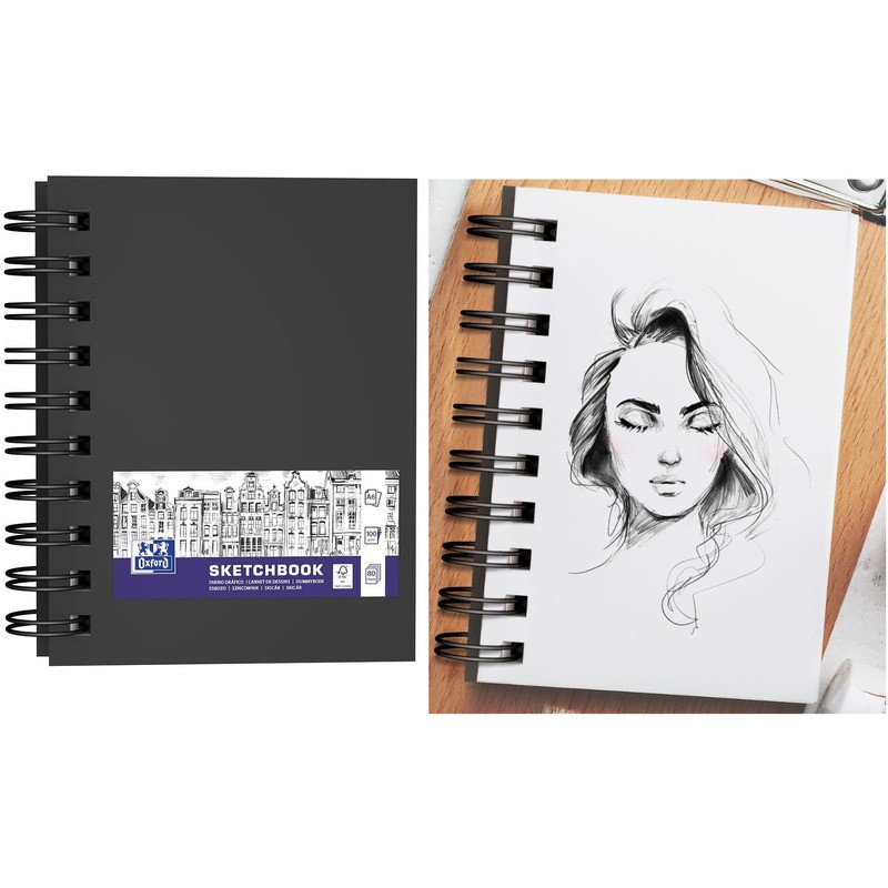 Szkicownik Oxford Sketchbook A6/80K Czarny
