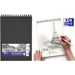 Szkicownik Oxford Sketchbook A4/50K Czarny