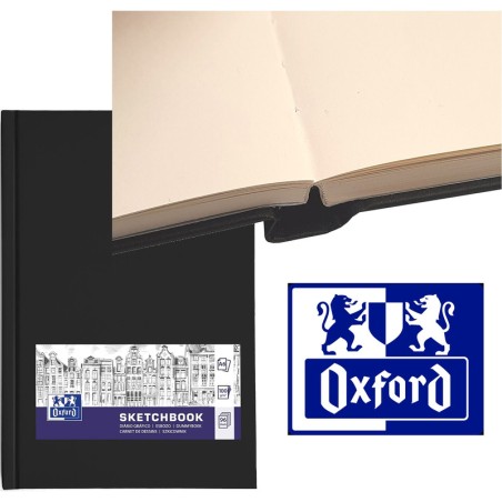 Szkicownik Oxford Sketchbook A6/96K Czarny