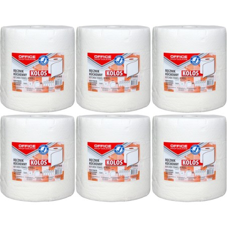 Ręczniki W Rolce Office Products 100M 2W Celuloza Białe (6)