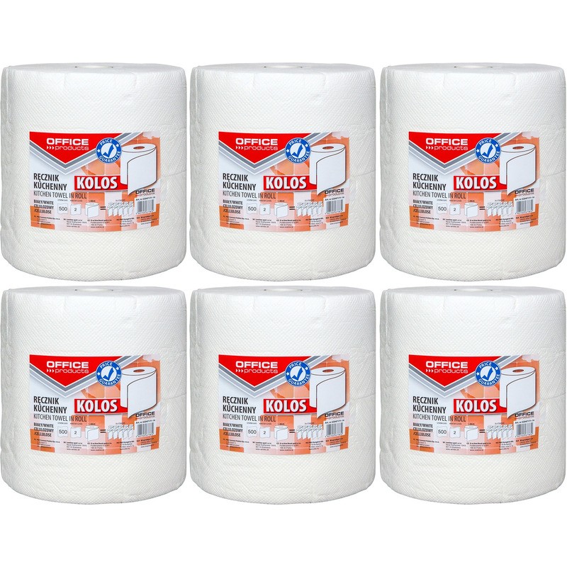 Ręczniki W Rolce Office Products 100M 2W Celuloza Białe (6)