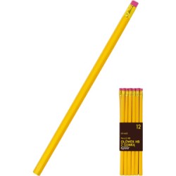 Ołówek Z Gumką 6602, Żółty, 12 Szt. Fiorello 160-1764