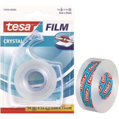 Taśma Biurowa Tesa Film Crystal 19Mm/33M + Podajnik