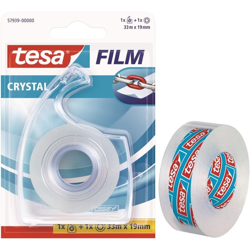 Taśma Biurowa Tesa Film Crystal 19Mm/33M + Podajnik