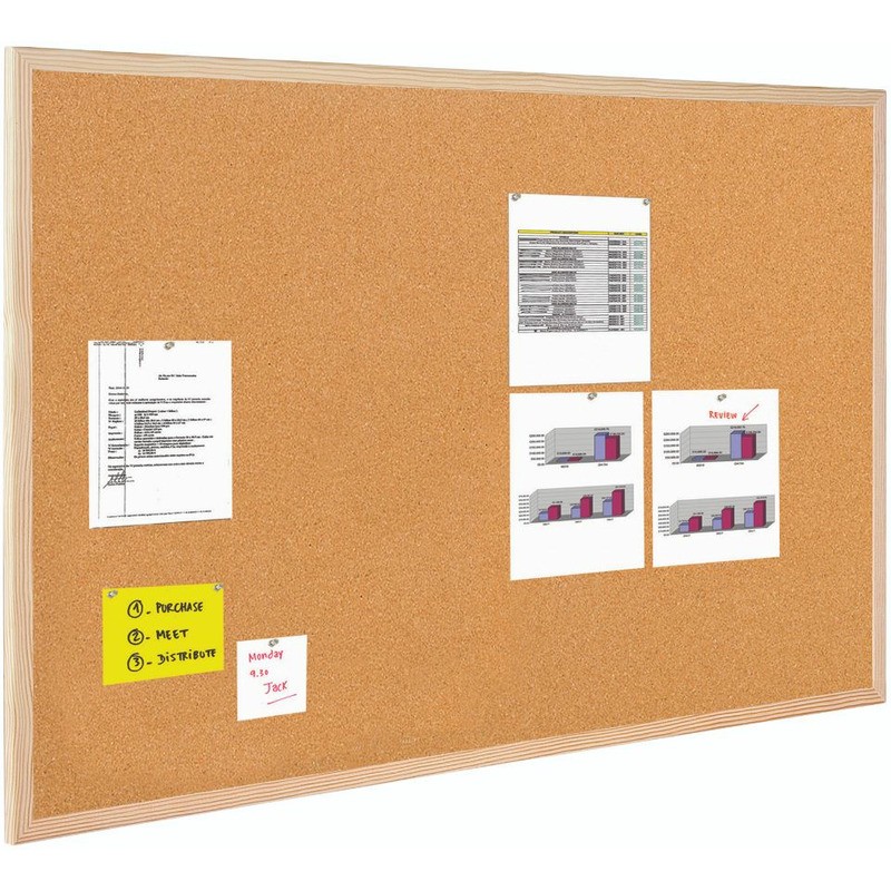 Tablica Korkowa Bi-Office 50X100Cm Rama Drewniana