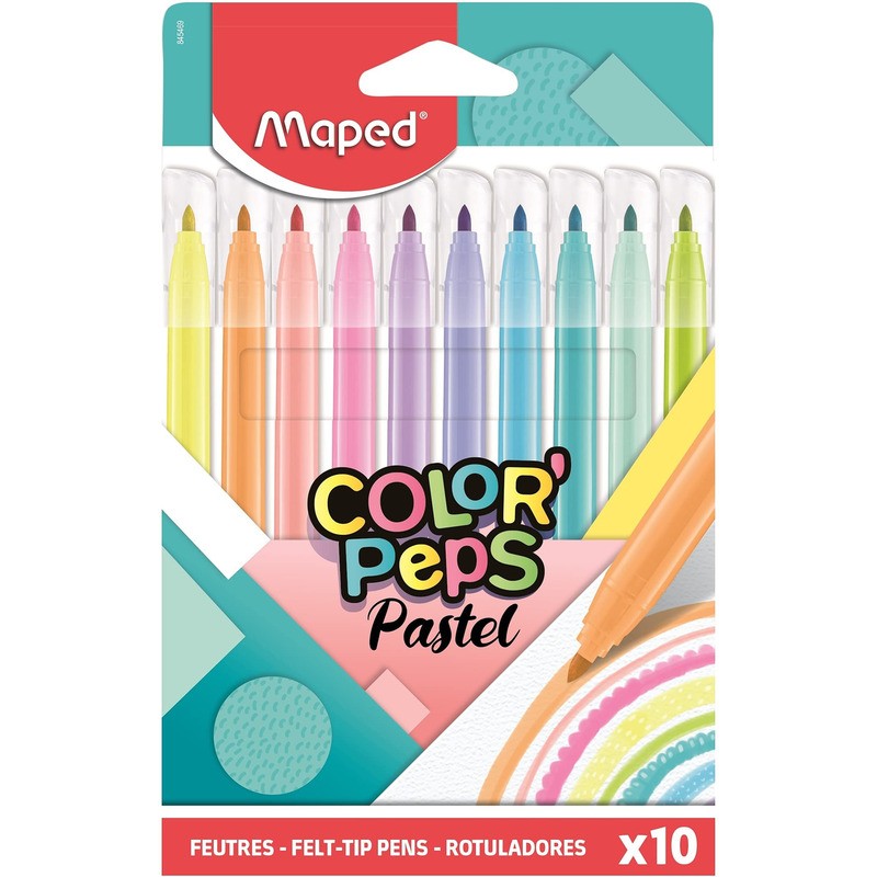 Flamastry Maped Color'peps Pastel 10 Kolorów
