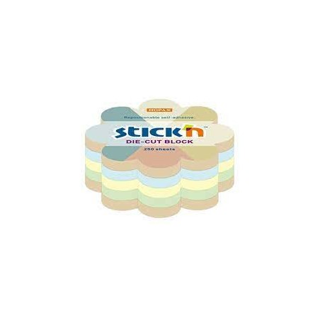 Karteczki Stick'n 67X67Mm Kwiatek 4 Kolory (250)