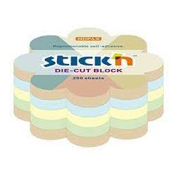 Karteczki Stick'n 67X67Mm Kwiatek 4 Kolory (250)