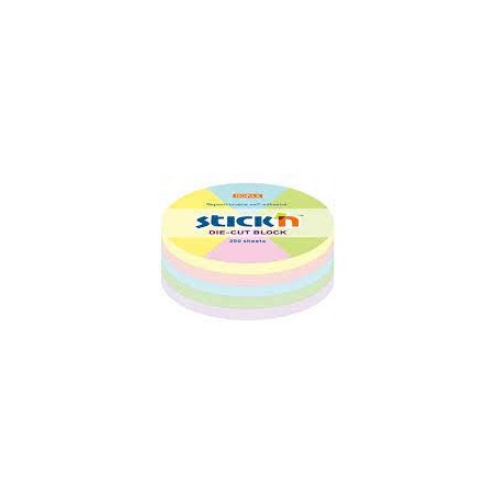 Karteczki Stick'n 67X67Mm Koło 5 Kolorów (250)