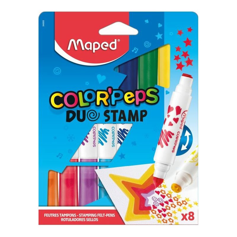 Flamastry Dwustronne Maped Color'peps Duostamp 8 Kolorów