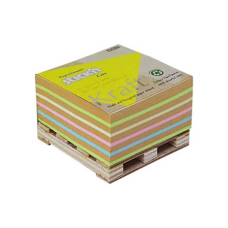 Karteczki Stick'n 76X76Mm Kraft 5 Kolorów (400)