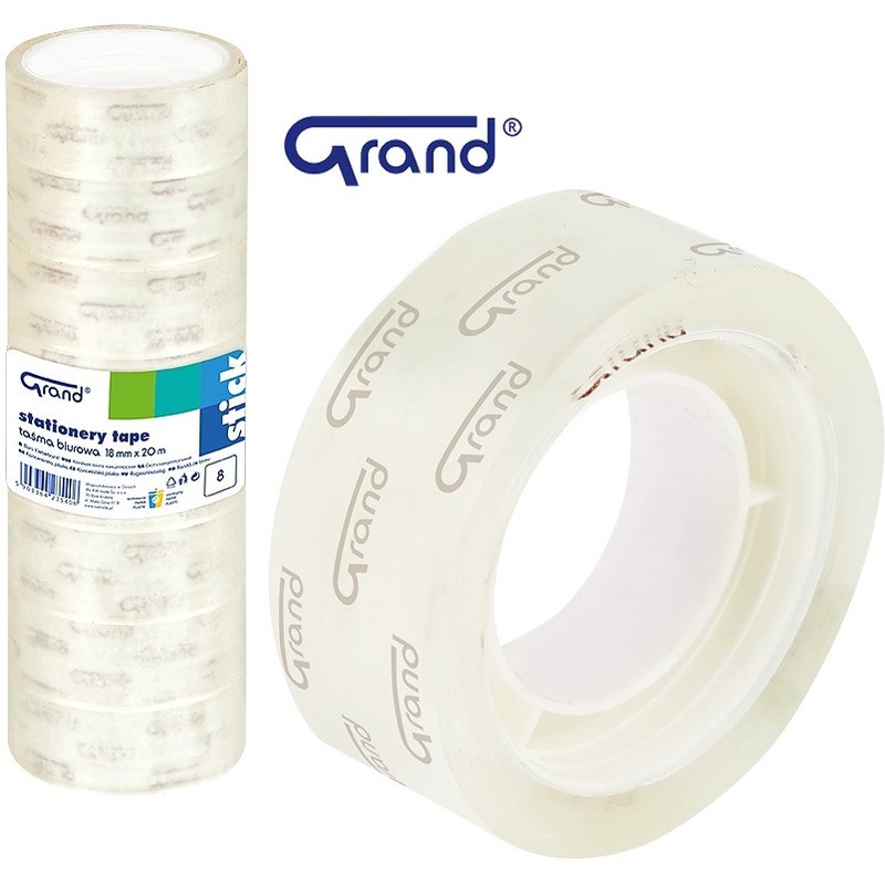Taśma Biurowa Grand 18Mm/20M Transparentna (8)